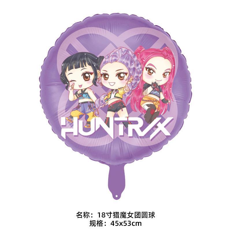 Huntrix Kpop Rumi Zoey Mira Theme Foil Balloons