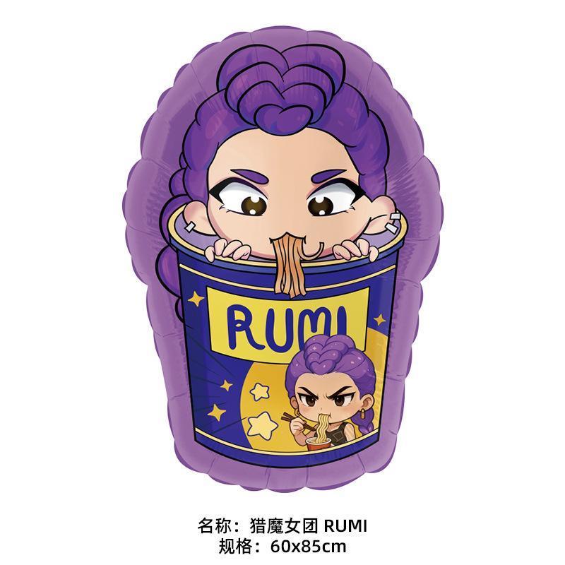 Huntrix Kpop Rumi Zoey Mira Theme Foil Balloons